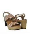 SANDALIAS DE RAFIA CON TACÓN PENELOPE 6336 MULTICOLOR