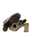 SANDALIAS DE RAFIA CON TACÓN PENELOPE 6336 BLANCO Y NEGRO