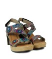 SANDALIAS DE PIEL FANTASÍA CON TACÓN PENELOPE 6406 MULTICOLOR
