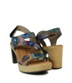 SANDALIAS DE PIEL FANTASÍA CON TACÓN PENELOPE 6406 MULTICOLOR