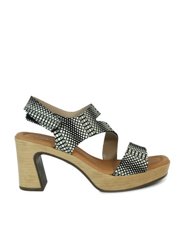 SANDALIAS DE PIEL FANTASÍA MULTICOLOR CON TACÓN PENELOPE 6406