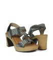 SANDALIAS DE PIEL FANTASÍA MULTICOLOR CON TACÓN PENELOPE 6406