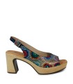 SANDALIAS DE PIEL FANTASÍA CON HEBILLA Y TACÓN PENELOPE 6349 VÉRTIGO MULTICOLOR