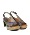 SANDALIAS DE PIEL FANTASÍA CON HEBILLA Y TACÓN PENELOPE 6349 VÉRTIGO MULTICOLOR