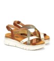 SANDALIAS DE TIRAS CON CUÑA PARA MUJER PIKOLINOS PALMA W4N-0650C1 CUERO