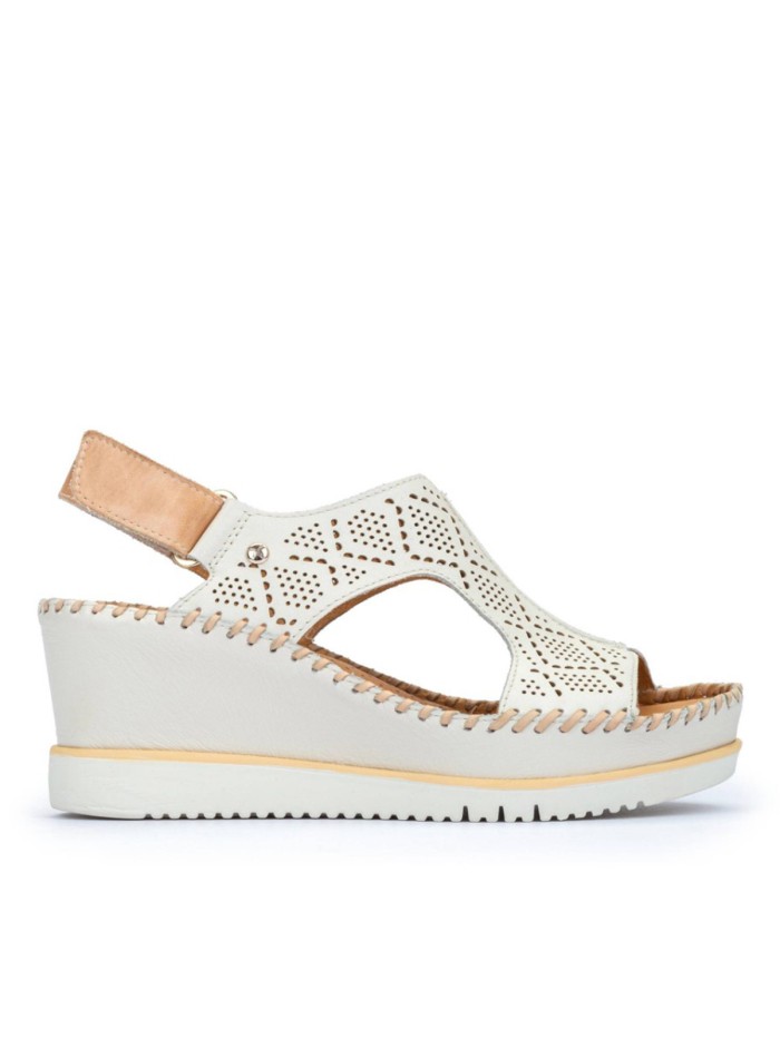SANDALIAS DE CUÑA MUJER PIKOLINOS AGUADULCE W3Z-1775C1 BEIG
