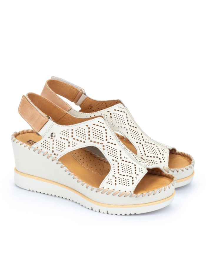 SANDALIAS DE CUÑA MUJER PIKOLINOS AGUADULCE W3Z-1775C1 BEIG