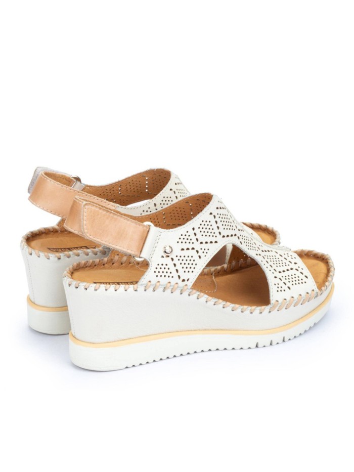 SANDALIAS DE CUÑA MUJER PIKOLINOS AGUADULCE W3Z-1775C1 BEIG