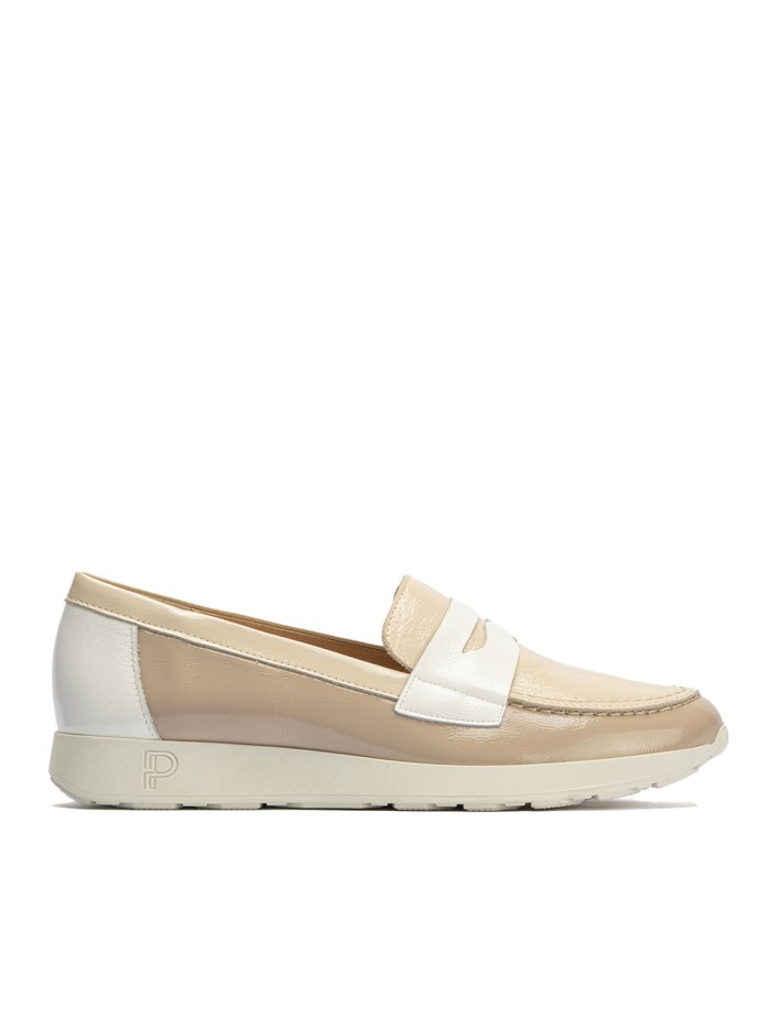MOCASINES DE CHAROL PIEDRA DE MUJER PITILLOS 10420