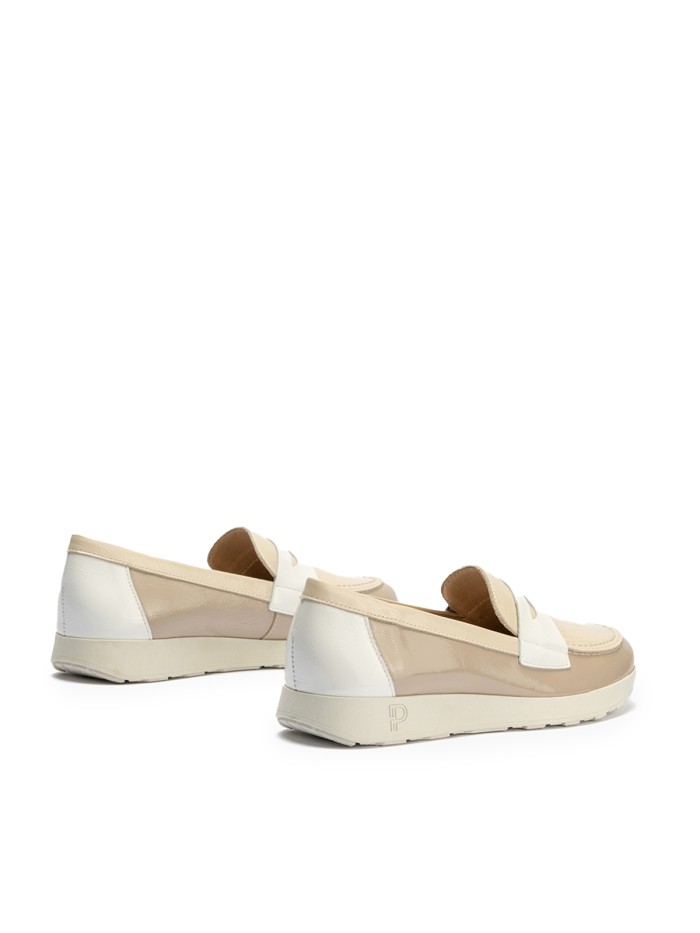 MOCASINES DE CHAROL PIEDRA DE MUJER PITILLOS 10420