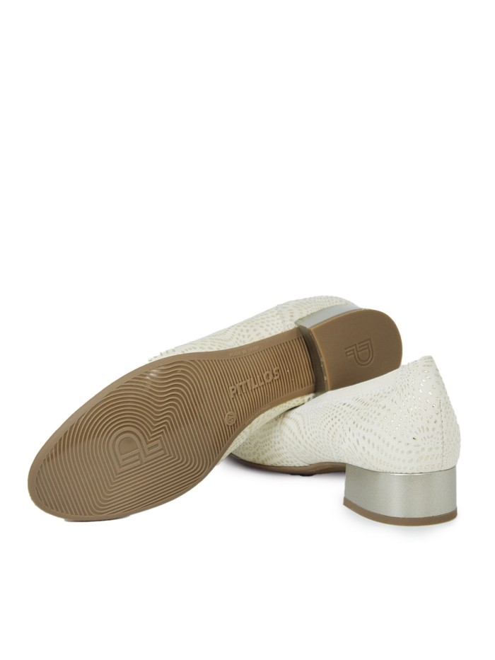 ZAPATO DE SALÓN BEIGE CON ELÁSTICO PITILLOS 10450 BEIGE/ORO