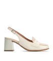 ZAPATO DE TACÓN DESTALONADO EN PIEL CHAROL PITILLOS 10491 GLACIAL-NUDE