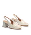 ZAPATO DE TACÓN DESTALONADO EN PIEL CHAROL PITILLOS 10491 GLACIAL-NUDE