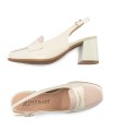 ZAPATO DE TACÓN DESTALONADO EN PIEL CHAROL PITILLOS 10491 GLACIAL-NUDE