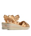 SANDALIAS METALIZADAS DE CUÑA PITILLOS 10364 ROSA