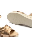 SANDALIAS METALIZADAS DE CUÑA PITILLOS 10364 ROSA