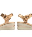 SANDALIAS METALIZADAS DE CUÑA PITILLOS 10364 ROSA