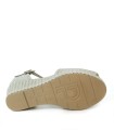 SANDALIAS DE CUÑA EN RAFIA PITILLOS 5501 NATURAL