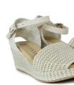 SANDALIAS DE CUÑA EN RAFIA PITILLOS 5501 NATURAL