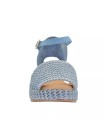 SANDALIAS DE RAFIA CON CUÑA PITILLOS 5501 CELESTE