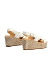 SANDALIAS DE TIRAS CRUZADAS EN PIEL BLANCAS PITILLOS 10570