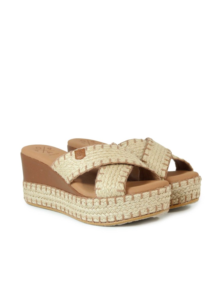 SANDALIAS DE CUÑA TIPO ZUECO PARA MUJER POPA ALBUFERA GALERIA CUERO