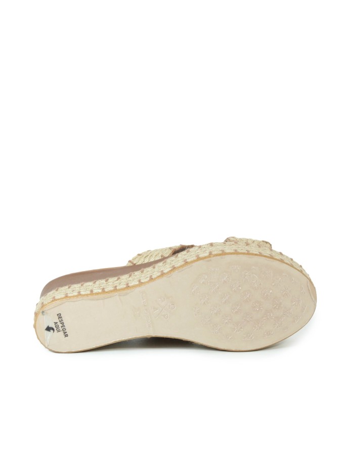 SANDALIAS DE CUÑA TIPO ZUECO PARA MUJER POPA ALBUFERA GALERIA CUERO