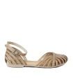 SANDALIA PLANA PIEL TAUPE PORRONET PALMA 3102