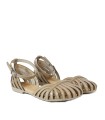 SANDALIA PLANA PIEL TAUPE PORRONET PALMA 3102