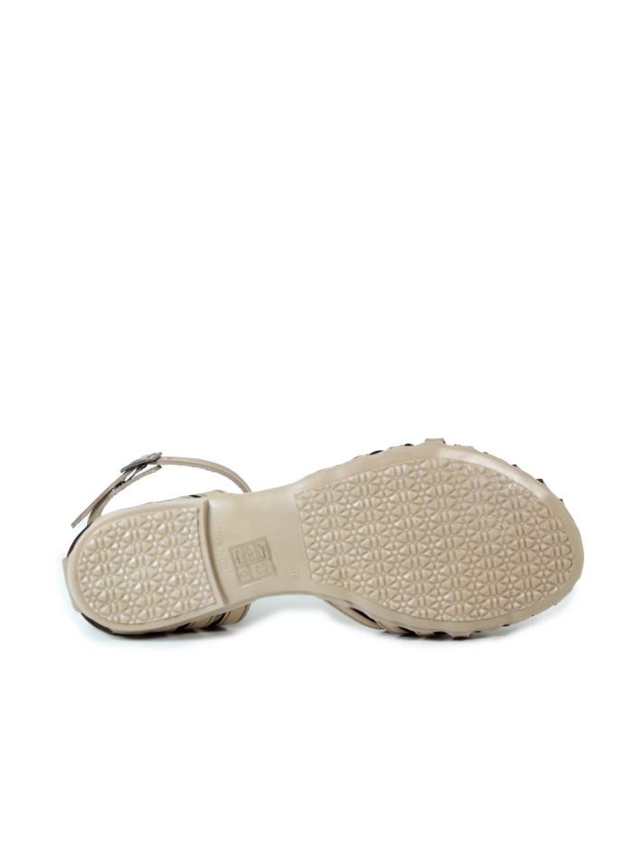 SANDALIA PLANA PIEL TAUPE PORRONET PALMA 3102