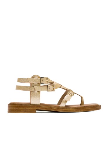 SANDALIA PLANA ROMANA DE PIEL ORO PORRONET 3129 MILEY
