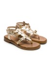 SANDALIA PLANA ROMANA DE PIEL ORO PORRONET 3129 MILEY