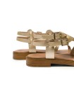 SANDALIA PLANA ROMANA DE PIEL ORO PORRONET 3129 MILEY