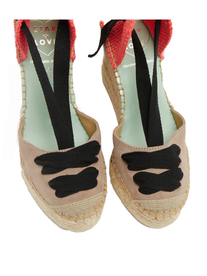 ALPARGATAS DE CUÑA DE YUTE STAR LOVE MERIDIAN 52 NIQUEL-FUXIA
