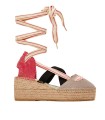 ALPARGATAS DE YUTE ECOLÓGICO STAR LOVE DELTA 52 NIQUEL-FUXIA
