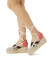 ALPARGATAS DE YUTE ECOLÓGICO STAR LOVE DELTA 52 NIQUEL-FUXIA