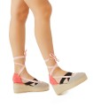 ALPARGATAS DE YUTE ECOLÓGICO STAR LOVE DELTA 52 NIQUEL-FUXIA
