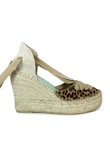 ALPARGATAS DE YUTE CON CUÑA STAR LOVE MERIDIAN 156 LEOPARDO