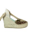 ALPARGATAS DE YUTE CON CUÑA STAR LOVE MERIDIAN 156 LEOPARDO