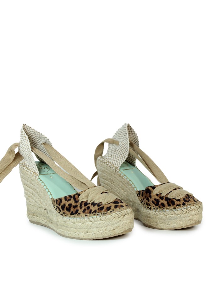 ALPARGATAS DE YUTE CON CUÑA STAR LOVE MERIDIAN 156 LEOPARDO