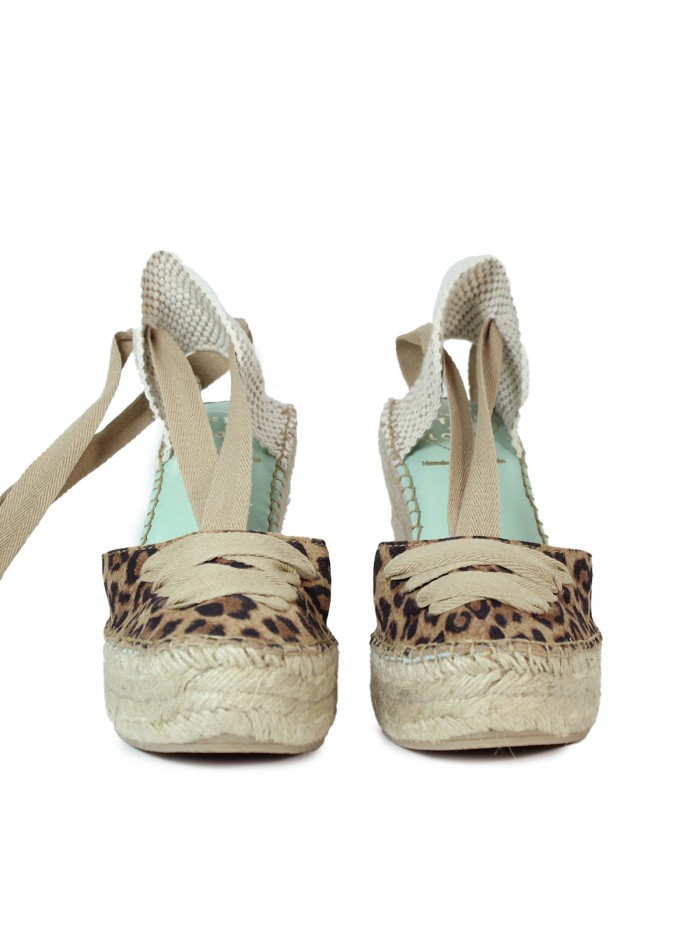 ALPARGATAS DE YUTE CON CUÑA STAR LOVE MERIDIAN 156 LEOPARDO