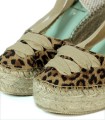 ALPARGATAS DE YUTE CON CUÑA STAR LOVE MERIDIAN 156 LEOPARDO
