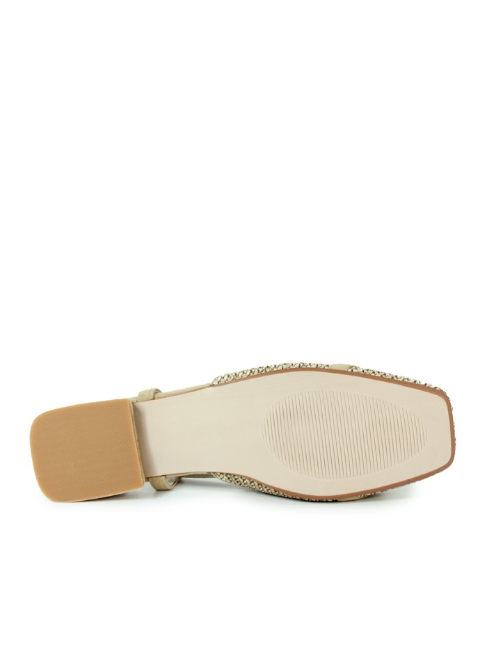 ZAPATO DESTALONADO DE RAFIA BEIGE STEPHEN ALLEN NEW ATEN