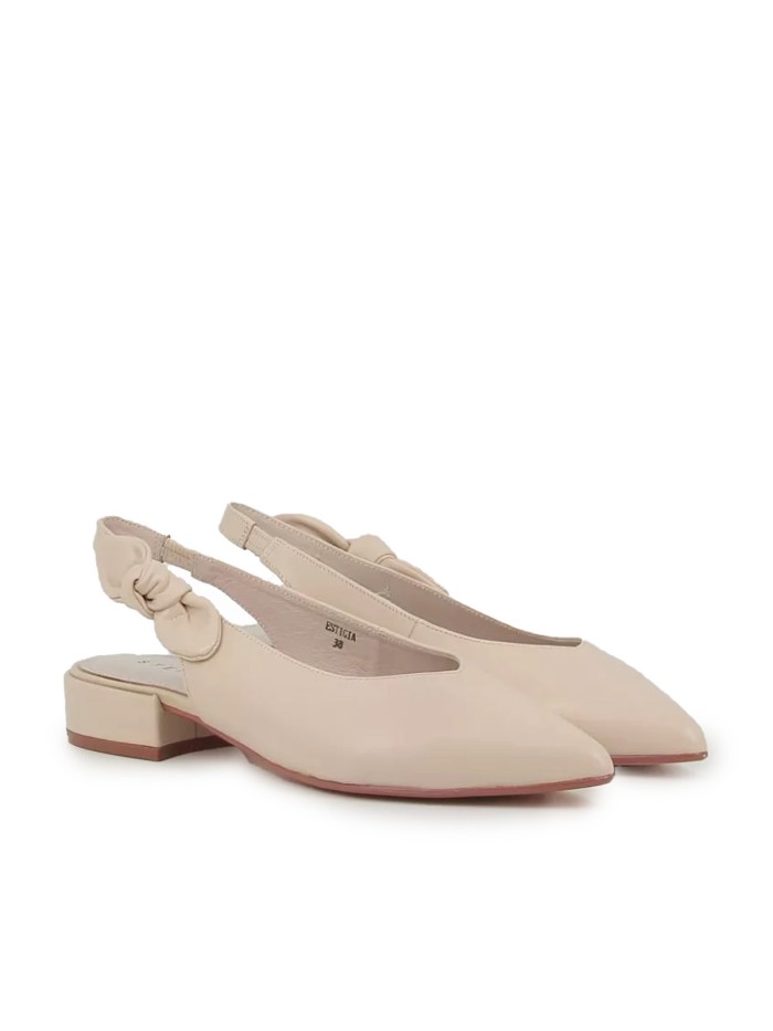 ZAPATO DESTALONADO CON TACON BAJO STEPHEN ALLEN ESTIGIA BEIGE