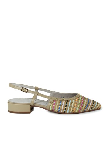 ZAPATO DESTALONADO CON TACON BAJO STEPHEN ALLEN LULU MULTICOLOR