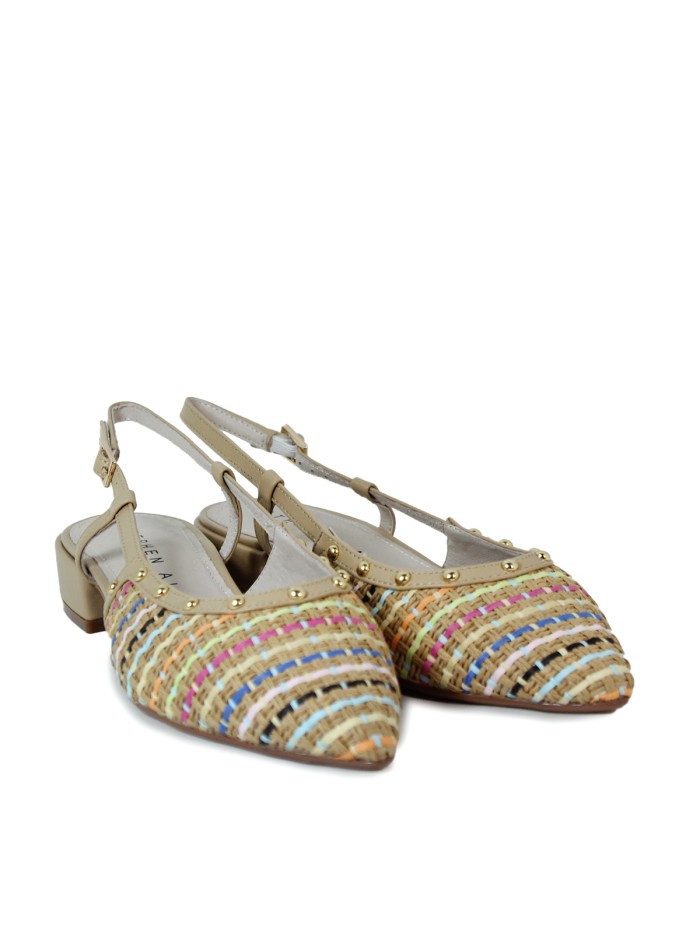 ZAPATO DESTALONADO CON TACON BAJO STEPHEN ALLEN LULU MULTICOLOR