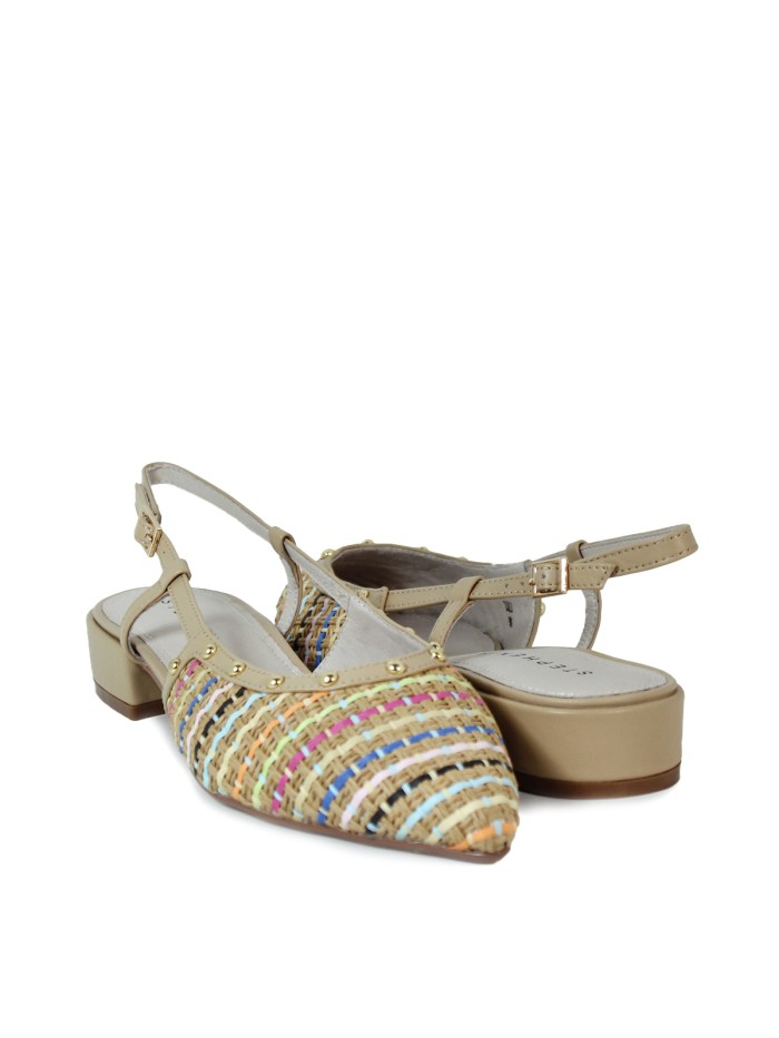 ZAPATO DESTALONADO CON TACON BAJO STEPHEN ALLEN LULU MULTICOLOR