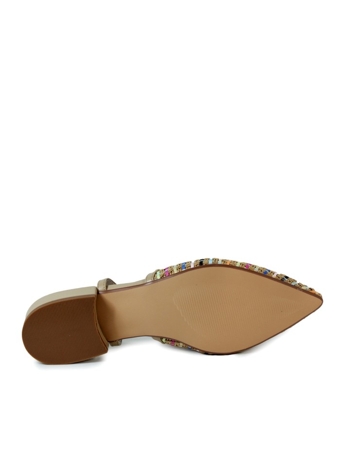 ZAPATO DESTALONADO CON TACON BAJO STEPHEN ALLEN LULU MULTICOLOR