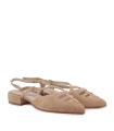 ZAPATO DESTALONADO CON TACON BAJO STEPHEN ALLEN LIBBY CAMEL