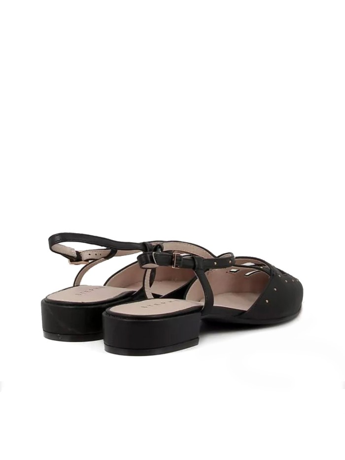 ZAPATO DESTALONADO CON TACON BAJO STEPHEN ALLEN LIBBY NEGRO